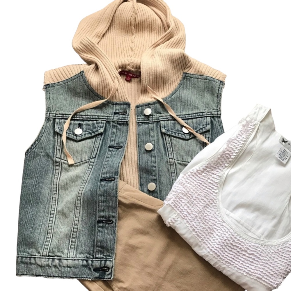 JJ Basics jean vest Large